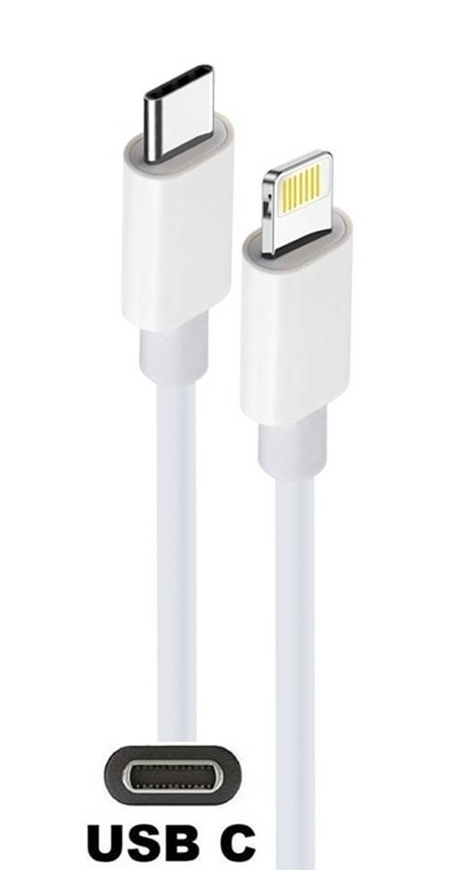OneOne USB C naar Lightning kabel. 1,0m witte laadkabel. Oplaadkabel past op Apple iPhone 13 Mini, iPhone 13 Pro, iPhone-0