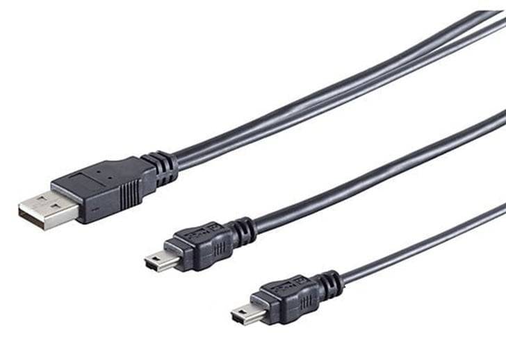 OneOne 0,22m Mini USB kabel. Laadkabel splitter. Stevig oplaadkabel snoer past op Nikon Digital SLR D2H, D2Hs, D2X,-0