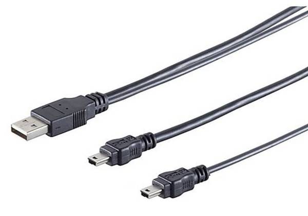 OneOne 0,22m Mini USB kabel. Laadkabel splitter. Stevig oplaadkabel snoer past op Nikon Digital SLR D2H, D2Hs, D2X,