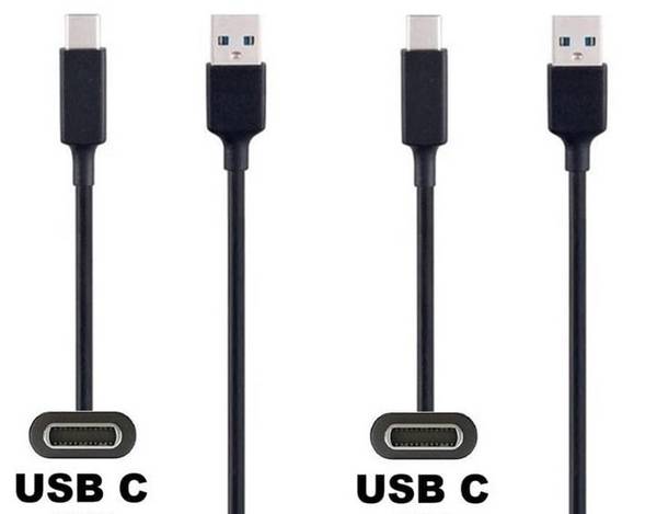 2 stuks OneOne 2,5m USB C kabel. Handige extra korte laadkabel. Oplaadkabel snoer past op Universeel LG, Lenovo, HTC,