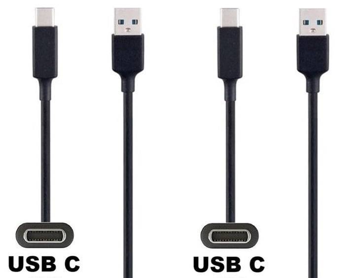 2 stuks OneOne 2,5m USB C kabel. Handige extra korte laadkabel. Oplaadkabel snoer past op Universeel LG, Lenovo, HTC,-0