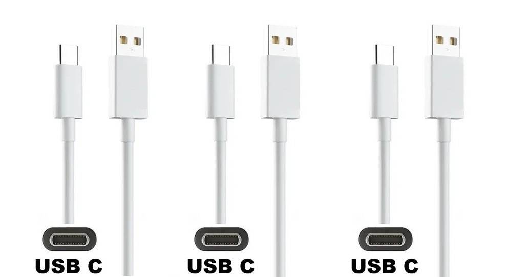 3 stuks OneOne 0,9m USB C kabel. Stevige laadkabel. Oplaadkabel snoer past op Universeel Bang & Olufsen, Blackview,-0