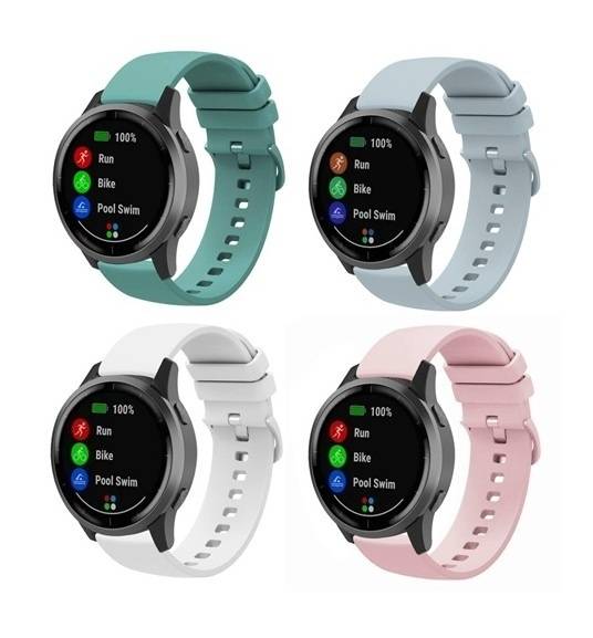 OneOne 4 Stuks Smartwatch bandjes 20mm universeel in trendy kleuren. Voor bijna alle merken smart horloges. Handige-0