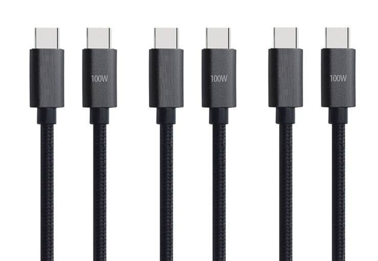 3 stuks OneOne 1,5m oplaadkabel. Sterke USB C naar C kabel. Stevig laadkabel snoer past op Google Pixel 1, 2, 2XL, 3,-0