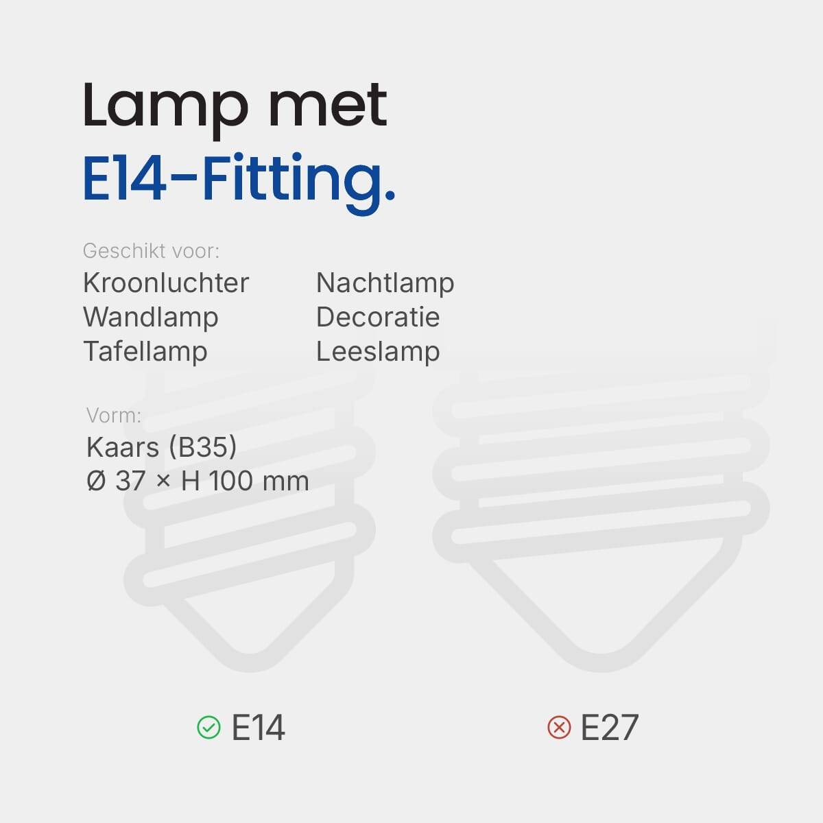 Optonica LED Kaarslamp C35 E14 Mat - 3.7W 320lm 6000K - Koudwit - Vervangt 50W-2