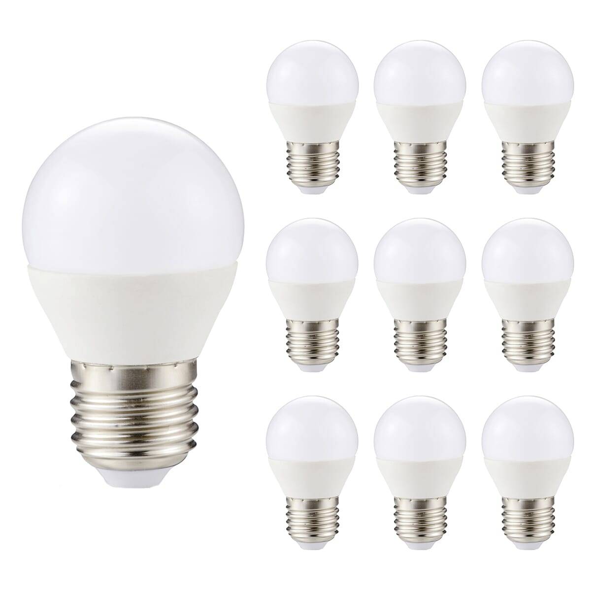 Kobi LED Kogellamp P45 E27 Mat - 4.5W 420lm 4000K - Neutraalwit - Vervangt 35W - 10 stuks-0