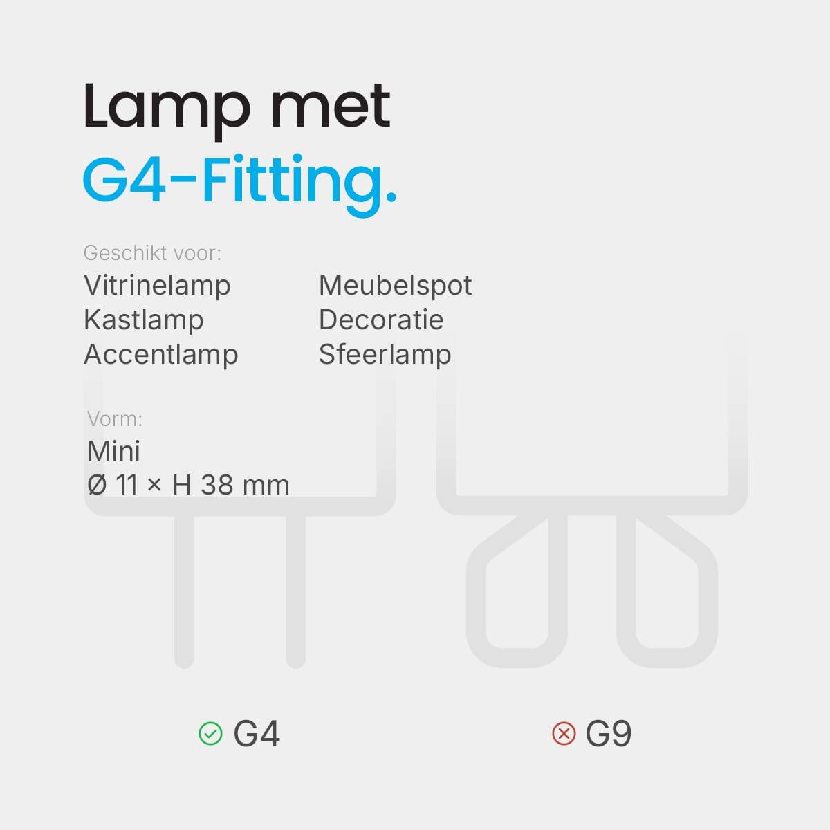 Modee LED Insteeklamp G4 Helder - 1.8W 180lm 2700K - Warmwit - Vervangt 18W - 12V - 25 stuks-3