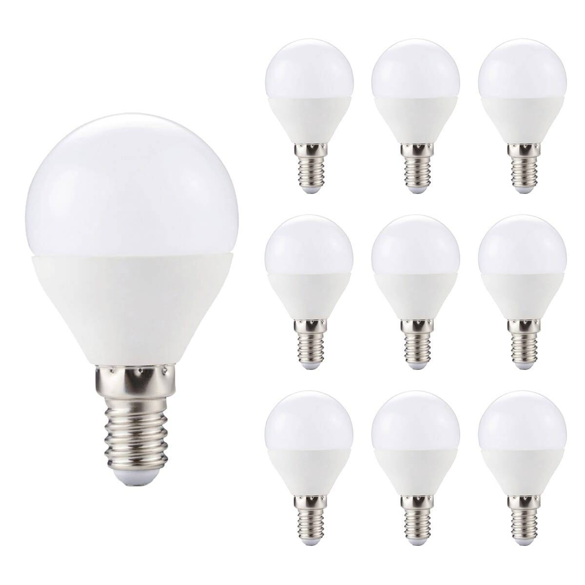 Kobi LED Globelamp G80 E14 Mat - 6W 470lm 3000K - Warmwit - Vervangt 60W - 10 stuks-0