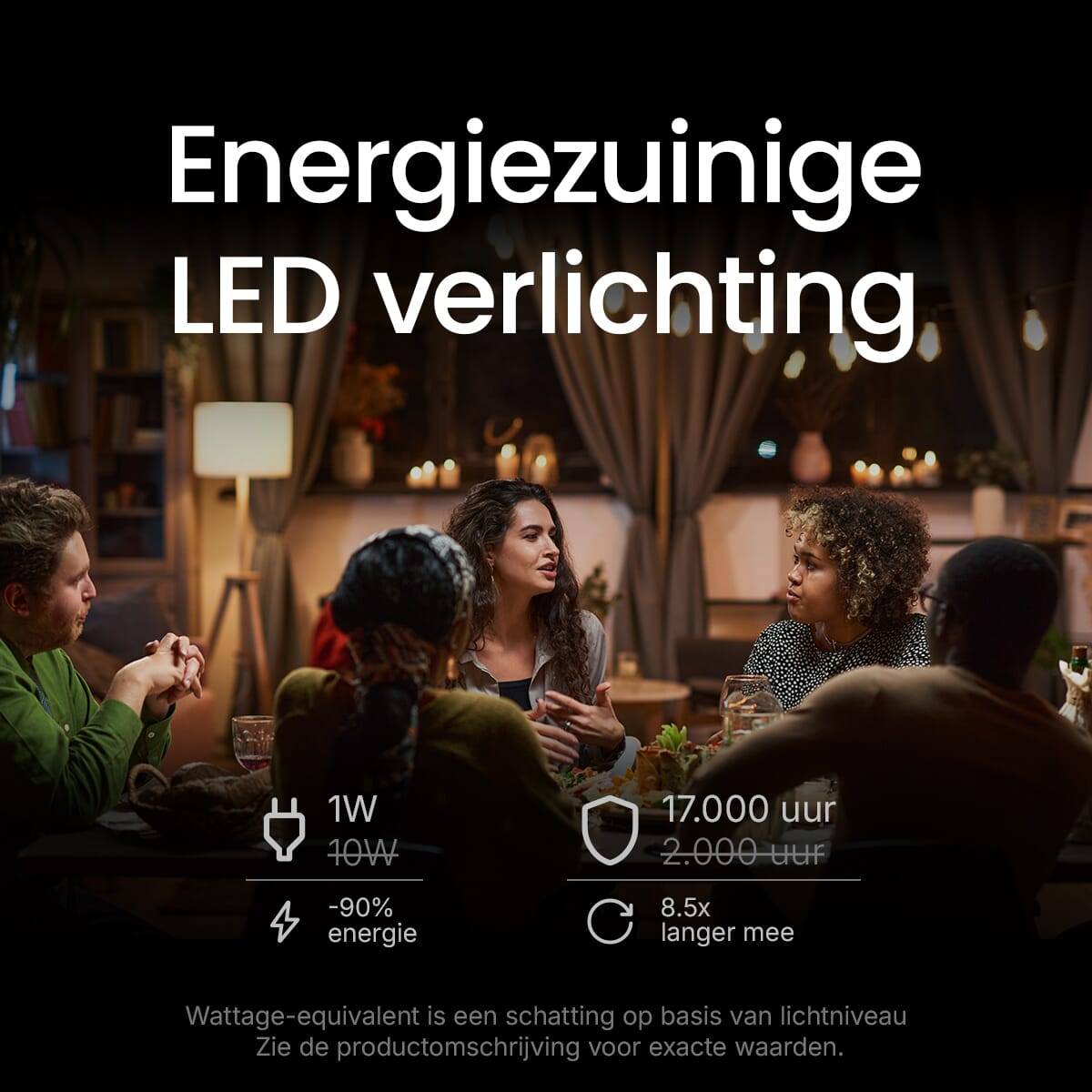 Spectrum LED Kaarslamp C35 E27 Helder - 1W 90lm 4000K - Neutraalwit - Vervangt 10W - 3 stuks-3