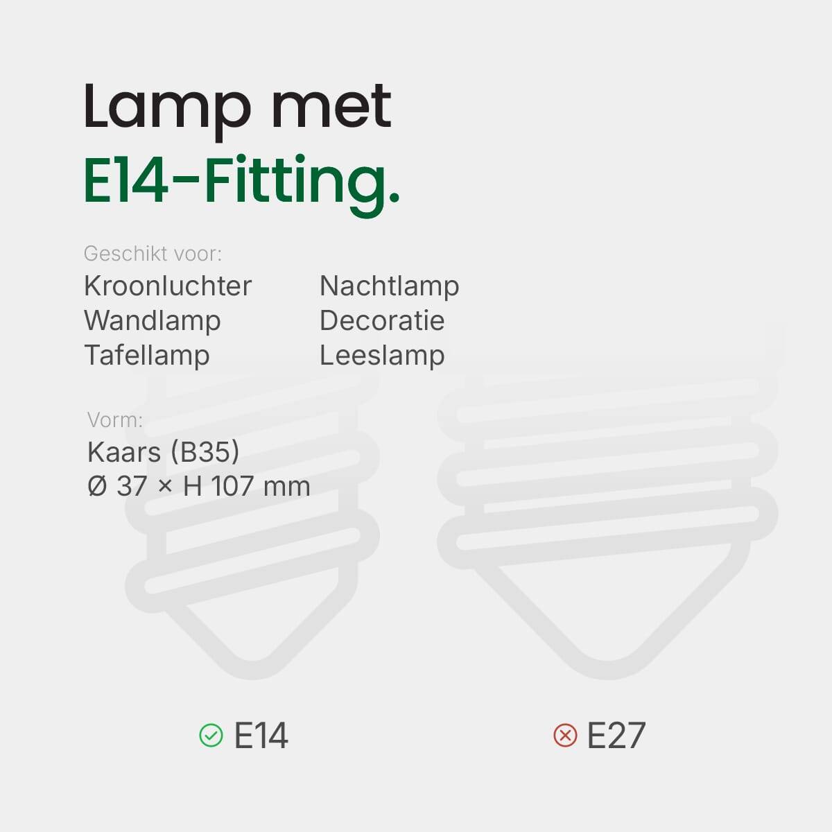 Spectrum LED Kaarslamp C35 E14 Helder - 8W 710lm 3000K - Warmwit - Vervangt 48W - 5 stuks-4