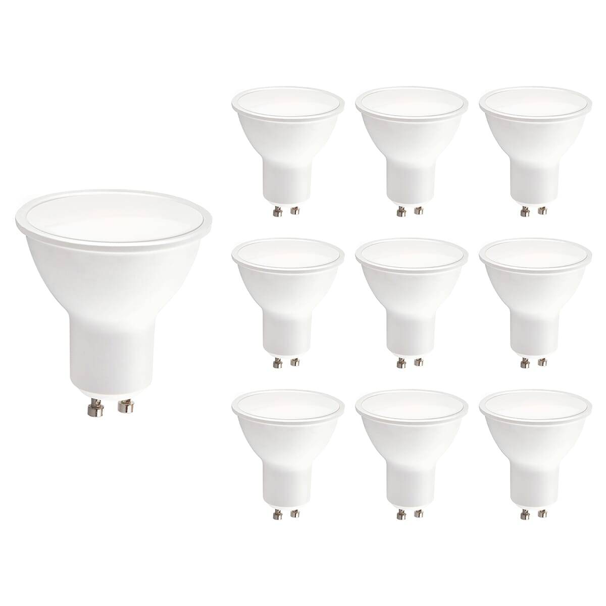 Kobi LED Spot PAR16 GU10 Helder - 5W 400lm 3000K - Warmwit - Vervangt 35W - 10 stuks-0