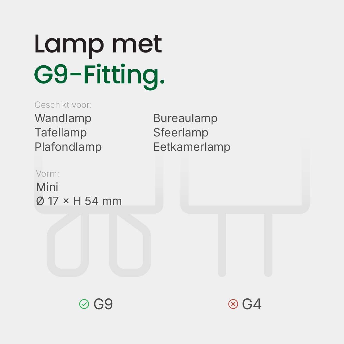 Spectrum LED Insteeklamp G9 Helder - 2.5W 190lm 3000K - Warmwit - Vervangt 19W - 5 stuks-4