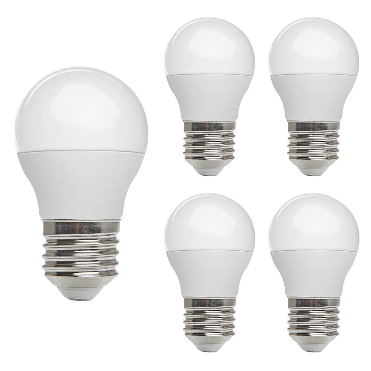 Kobi LED Kogellamp P45 E27 Helder - 7W 600lm 3000K - Warmwit - Vervangt 53W - 5 stuks-0