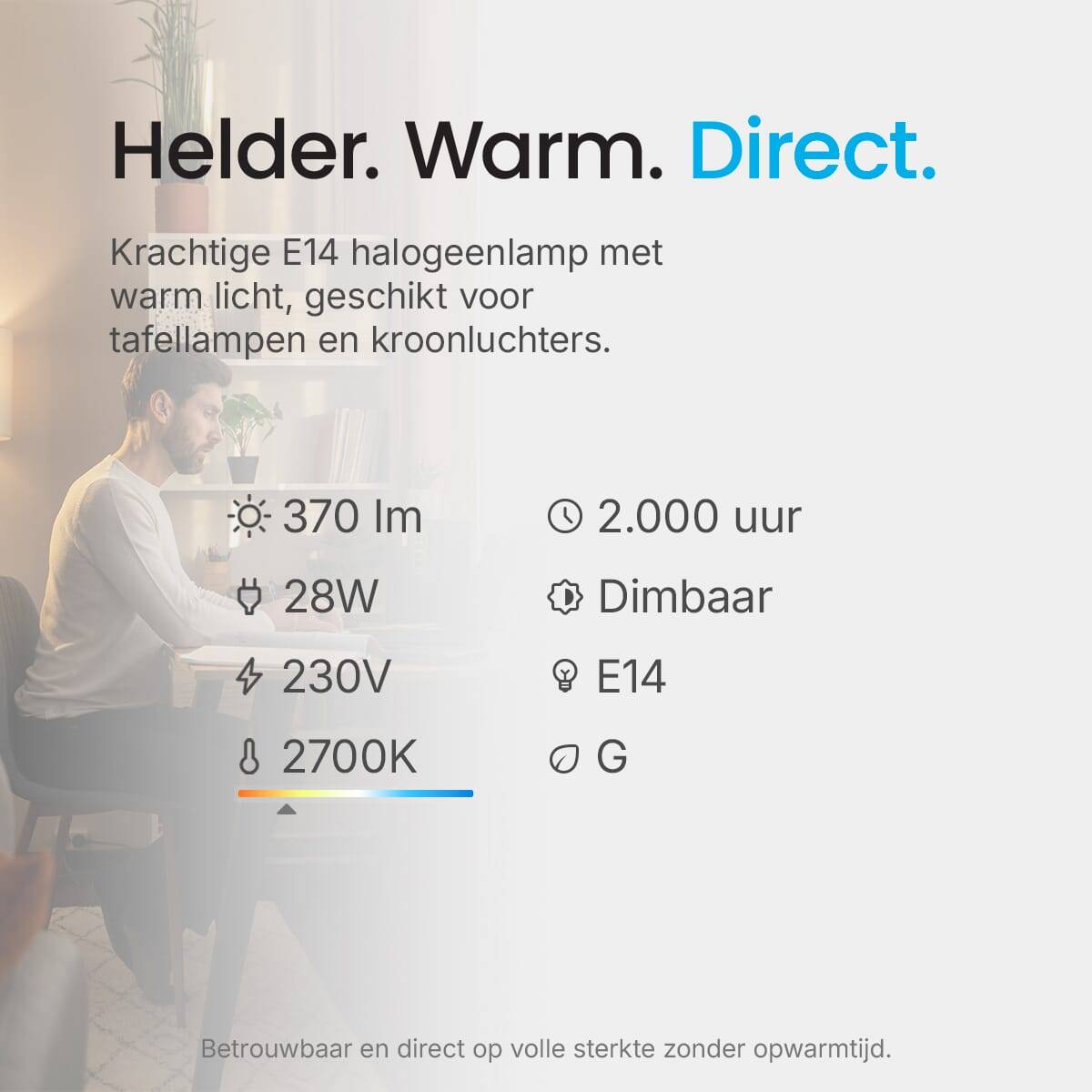 Modee Eco-Halogeen Reflectorlamp R63 E14 Helder - 28W 370lm 2700K - Warmwit Dimbaar - 2 stuks-3