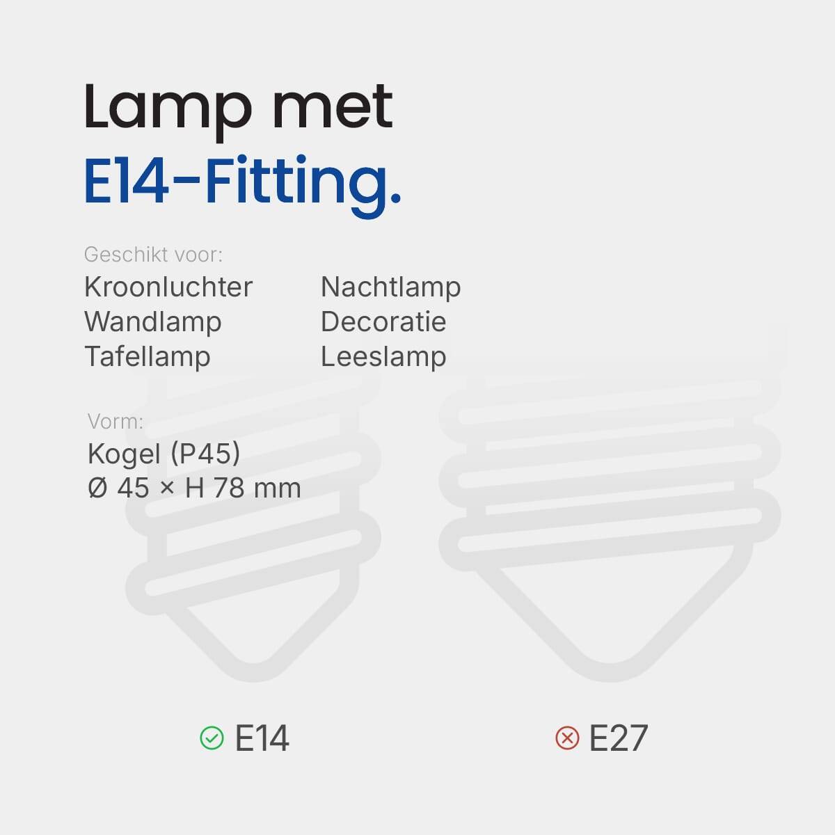 Optonica LED Kogellamp P45 E14 Mat - 3.5W 300lm 6000K - Koudwit - Vervangt 30W - 5 stuks-3