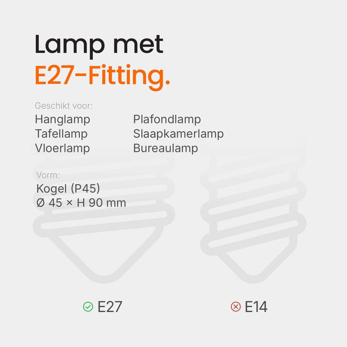 Kobi LED Kogellamp P45 E27 Mat - 9W 1100lm 3000K - Warmwit - Vervangt 70W - 2 stuks-3