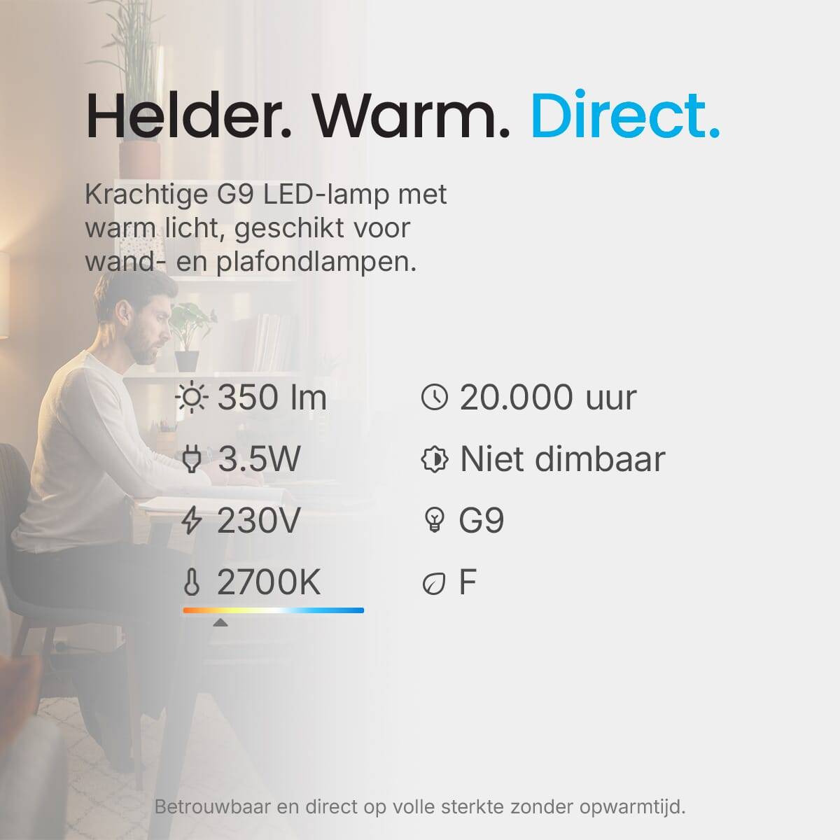 Modee LED Insteeklamp G9 Helder - 3.5W 350lm 2700K - Warmwit - Vervangt 35W - 25 stuks-3