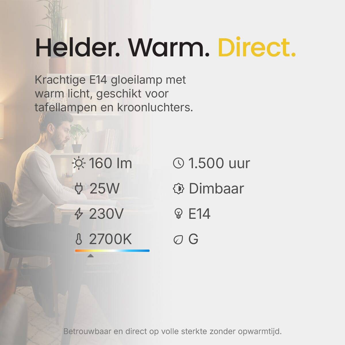 Technik Gloeilamp C35 E14 Helder - 25W 160lm 2700K - Warmwit Dimbaar - 50 stuks-4