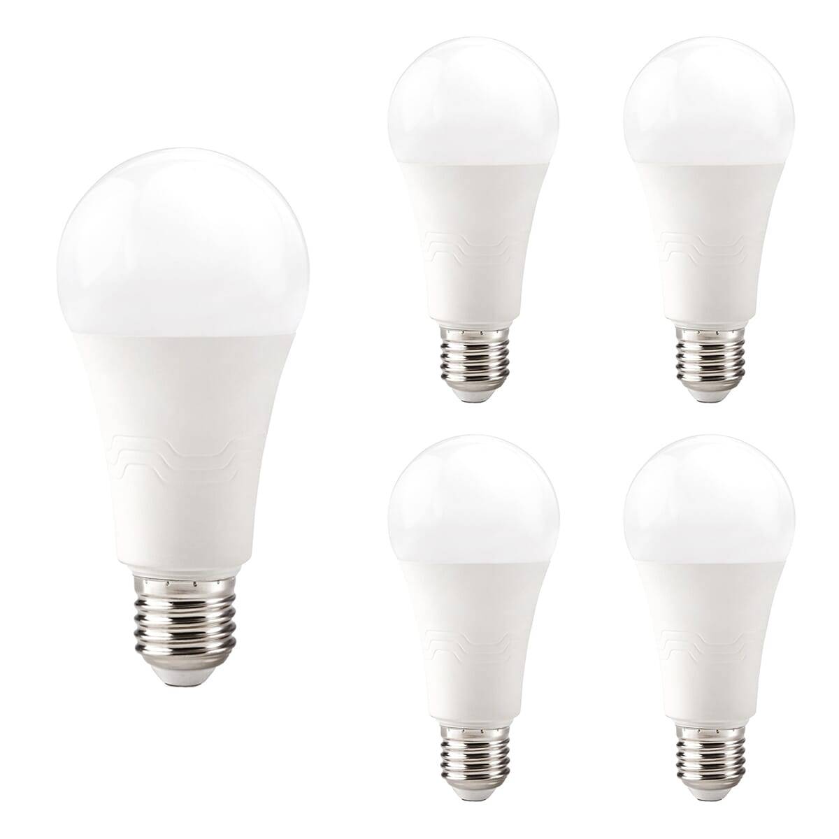 Kobi LED Kogellamp P45 E27 Helder - 18W 2000lm 3000K - Warmwit - Vervangt 133W - 5 stuks-0