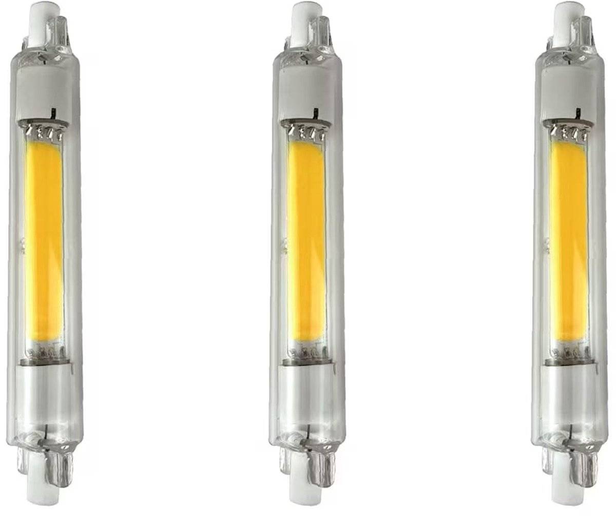 Avide R7s LED Staaflamp Dimbaar 118mm - 10W 220-240V - 3000K - LED Lampjes Insteek - 1000lm - Warm wit licht - Vervangt-0