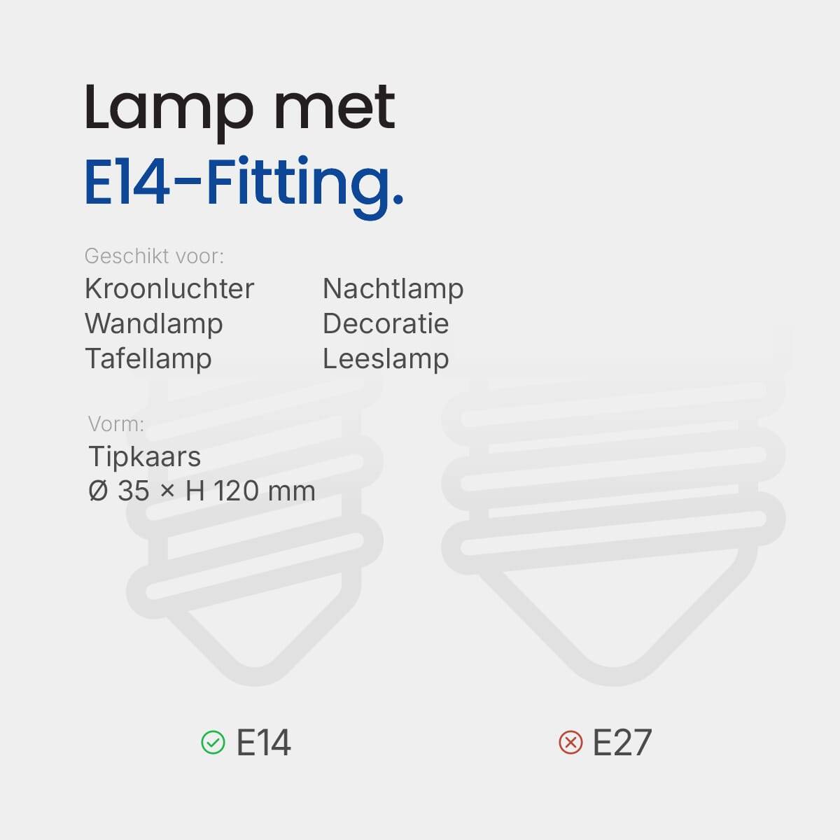 Optonica LED Kaarslamp C35 E14 Helder - 4W 400lm 2500K - Extra Warmwit - Vervangt 35W - 2 stuks-4