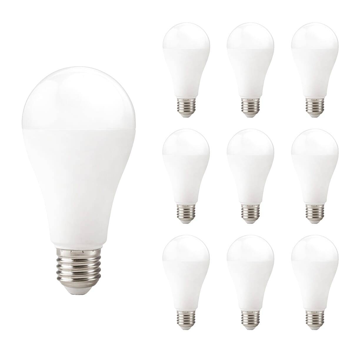 Kobi LED Kogellamp P45 E27 Helder - 15W 1500lm 4000K - Neutraalwit - Vervangt 100W - 10 stuks-0