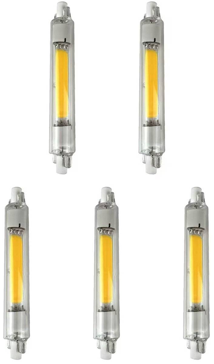 Avide R7s LED Staaflamp Dimbaar 118mm - 10W 220-240V - 3000K - LED Lampjes Insteek - 1000lm - Warm wit licht - Vervangt-0