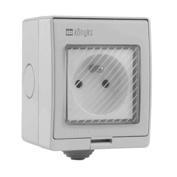 Buitenstopcontact - KONYKS - Pluviose FR - WiFi - Wit-0