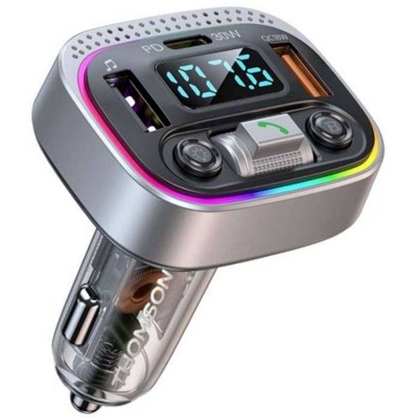 FM-zender bt 5.4 - THOMSON - 12/24 V - 1A + QC3.0 + PD30 W - Blauwe LED