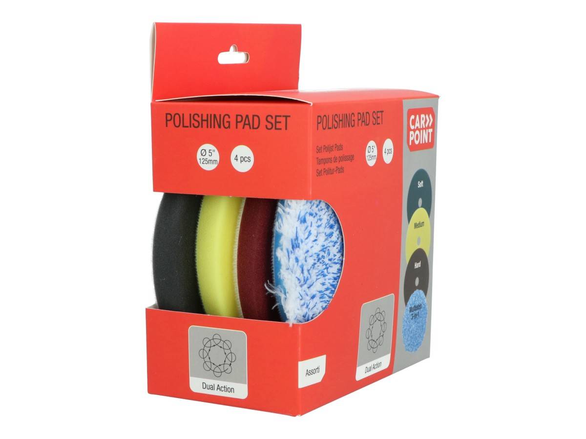 Carpoint Set Polijst Pads 125mm/5" 4 Stuks-0
