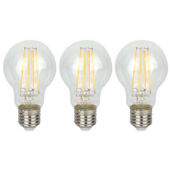 LED Line LED Peerlamp A60 E27 Helder - 7W 840lm 2700K - Extra Warmwit - Vervangt 53W - 3 stuks
