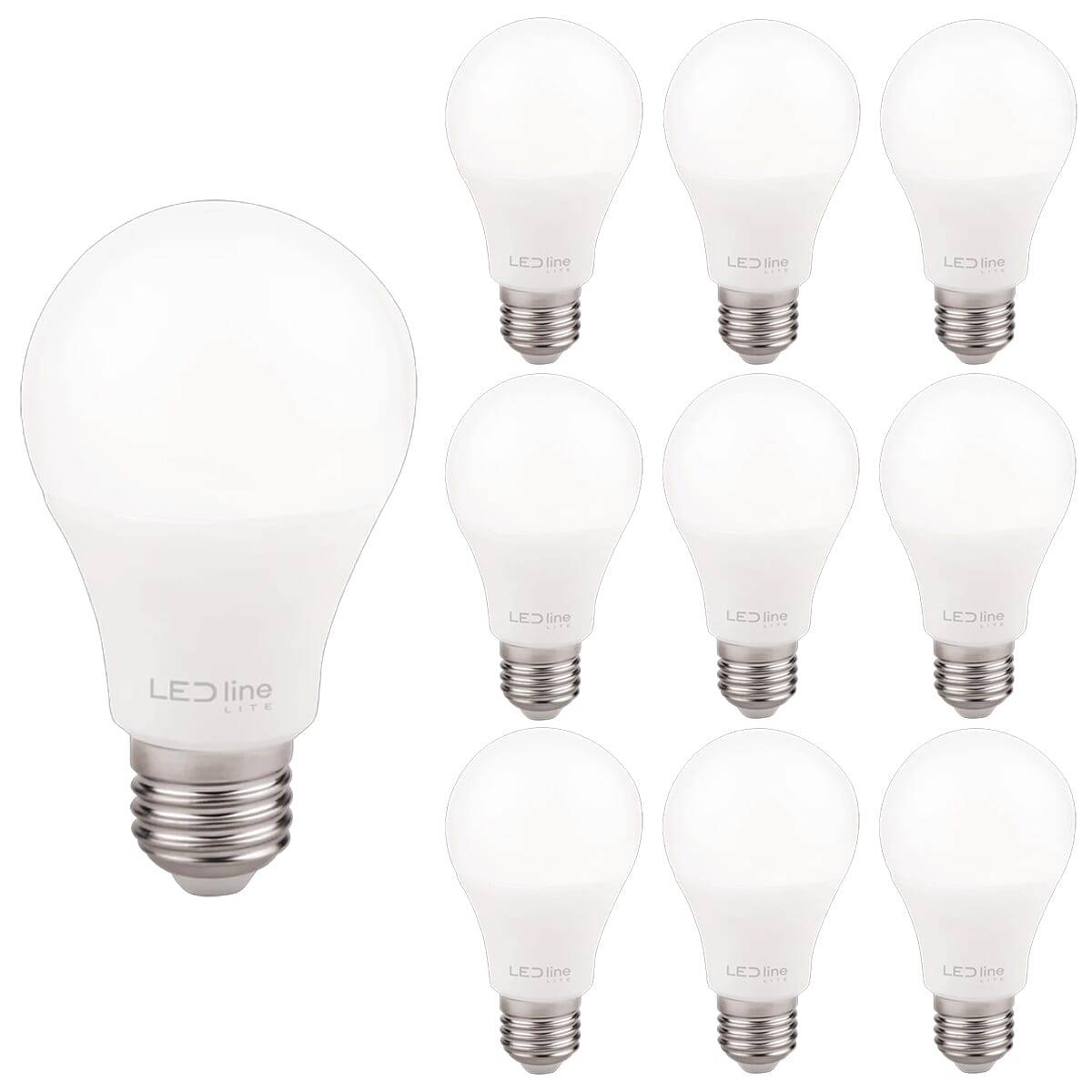 LED Line LED Peerlamp A60 E27 Mat - 10W 932lm 3000K - Warmwit - Vervangt 60W - 10 stuks