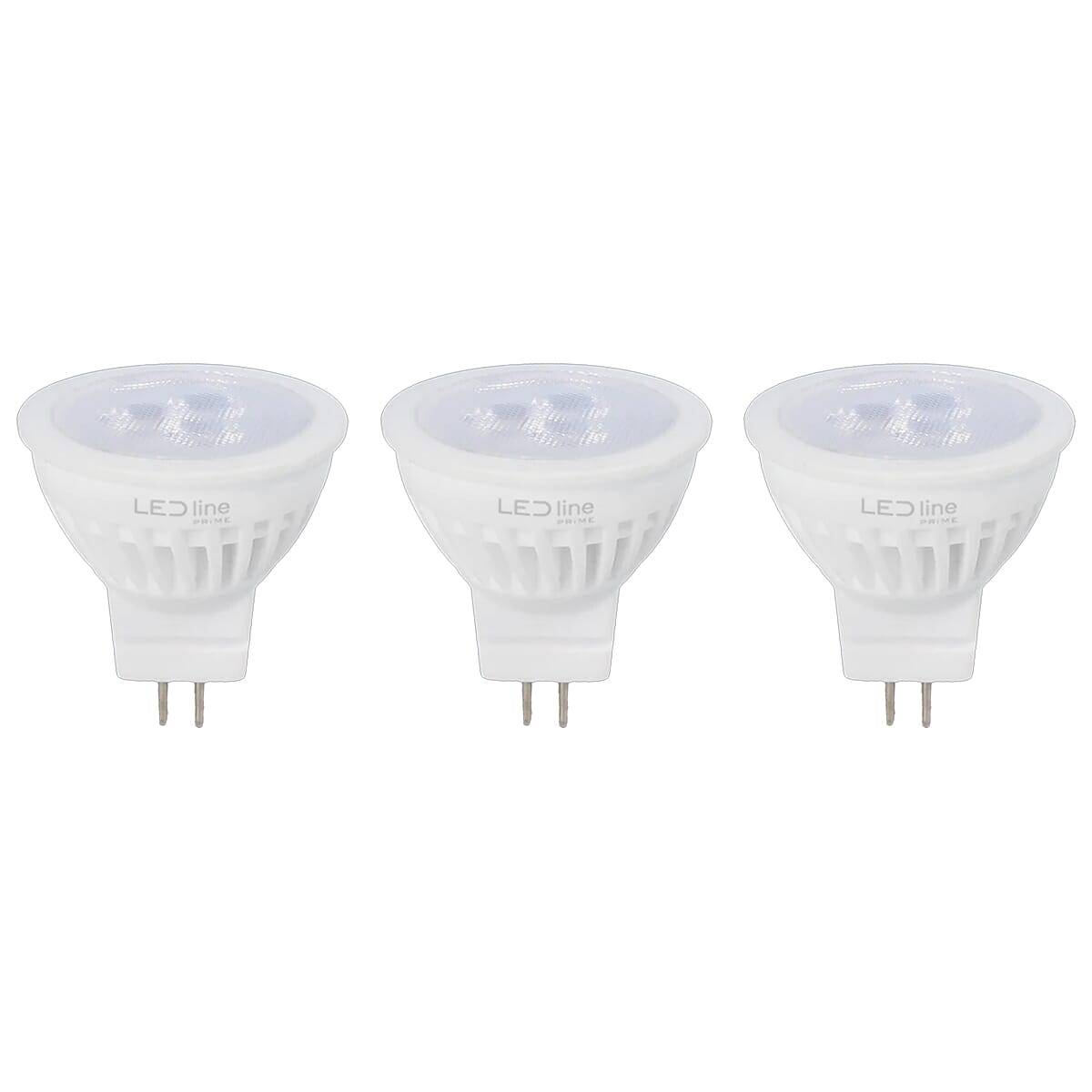 LED Line LED Insteeklamp MR16 GU4 Helder - 3W 260lm 2700K - Extra Warmwit - Vervangt 27W - 12V - 3 stuks-0
