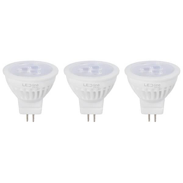 LED Line LED Insteeklamp MR16 GU4 Helder - 3W 260lm 2700K - Extra Warmwit - Vervangt 27W - 12V - 3 stuks