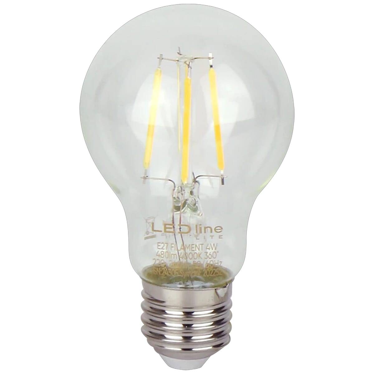 LED Line LED Peerlamp A60 E27 Helder - 4W 480lm 4000K - Neutraalwit - Vervangt 35W-0