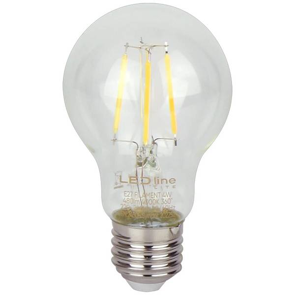 LED Line LED Peerlamp A60 E27 Helder - 4W 480lm 4000K - Neutraalwit - Vervangt 35W