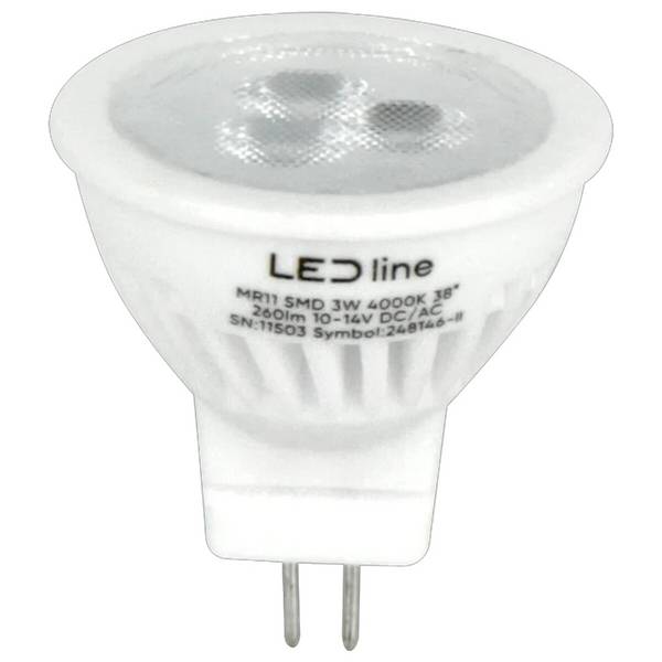 LED Line LED Insteeklamp MR16 GU4 Helder - 3W 260lm 4000K - Neutraalwit - Vervangt 27W - 12V