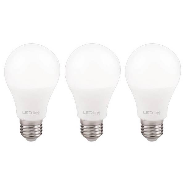 LED Line LED Peerlamp A60 E27 Mat - 12W 1212lm 4000K - Neutraalwit - Vervangt 100W - 3 stuks