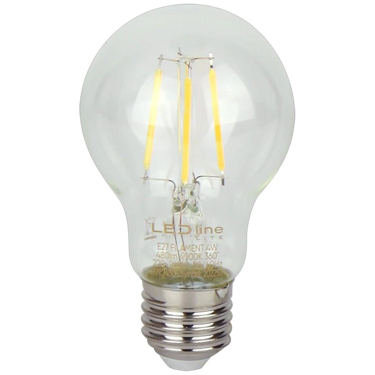LED Line LED Peerlamp A60 E27 Helder - 4W 480lm 2700K - Extra Warmwit - Vervangt 35W