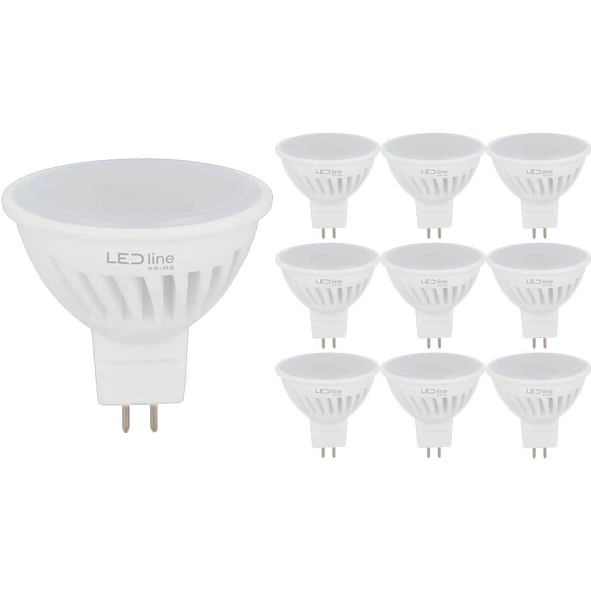 LED Line LED Spot MR16 GU5.3 Mat - 5W 600lm 2700K - Extra Warmwit - Vervangt 45W - 12V - 10 stuks-0