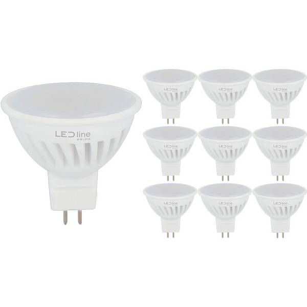 LED Line LED Spot MR16 GU5.3 Mat - 5W 600lm 2700K - Extra Warmwit - Vervangt 45W - 12V - 10 stuks