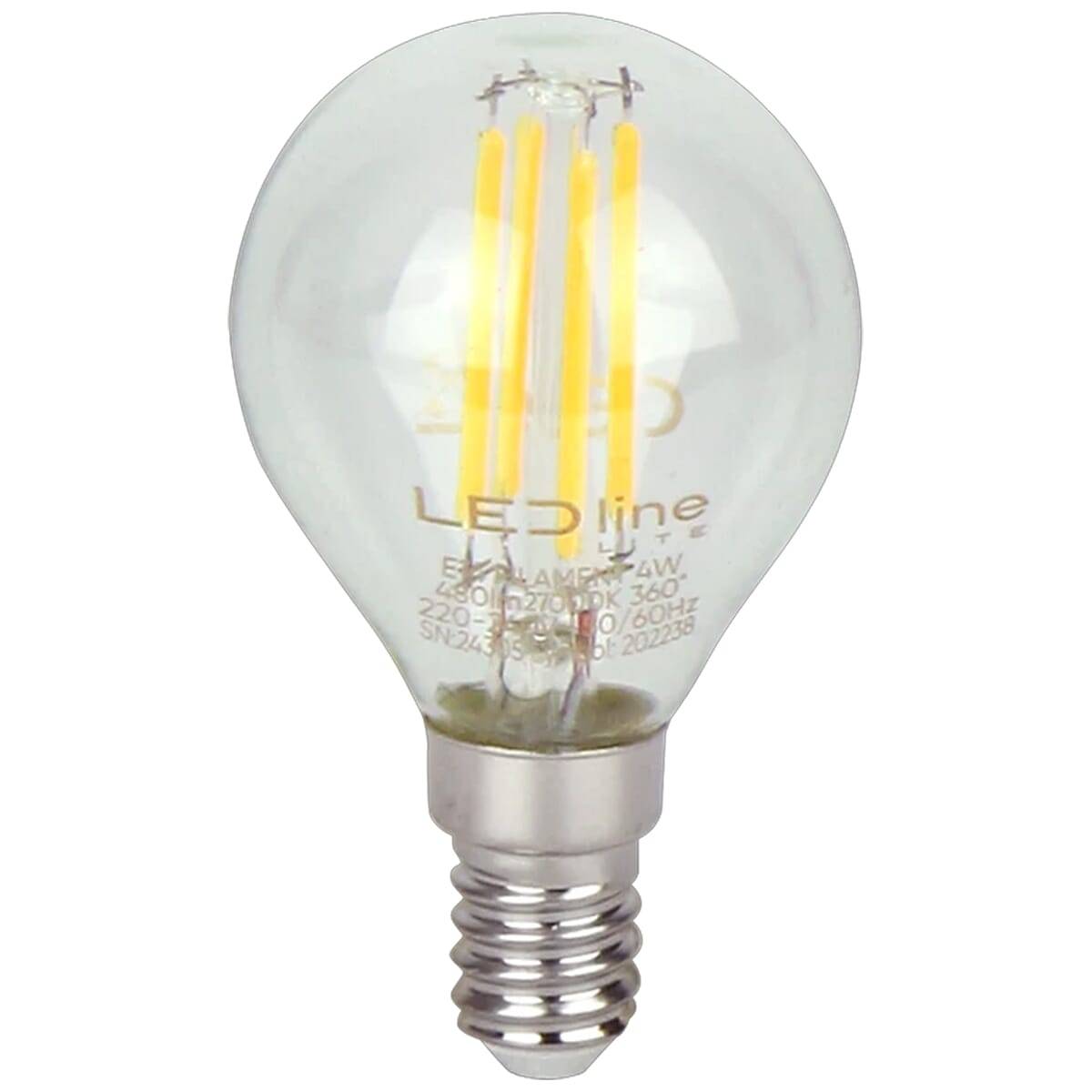 LED Line LED Kogellamp P45 E14 Helder - 4W 480lm 2700K - Warmwit - Vervangt 35W-0