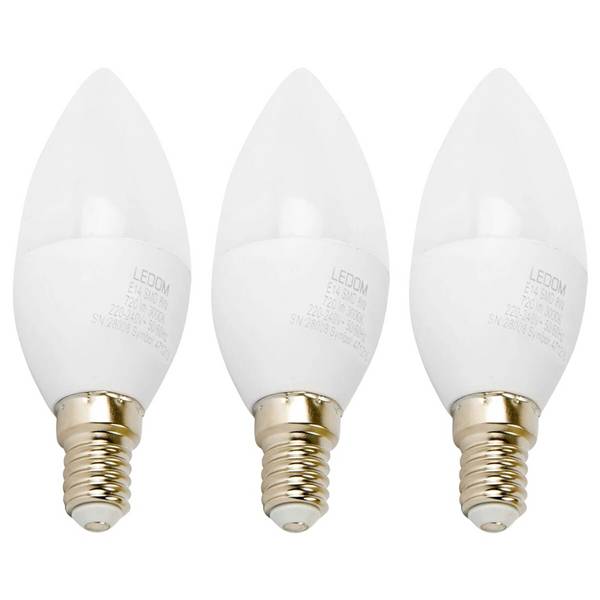LED Line LED Kaarslamp C35 E14 Mat - 8W 720lm 3000K - Warmwit - Vervangt 80W - 3 stuks
