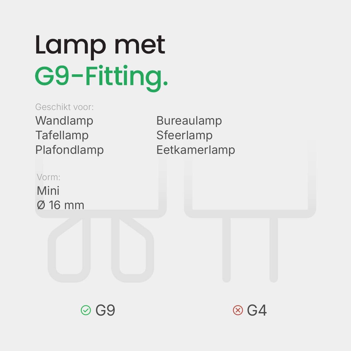 LED Line LED Insteeklamp G9 Helder - 4W 350lm 4000K - Neutraalwit - Vervangt 35W - 10 stuks-4