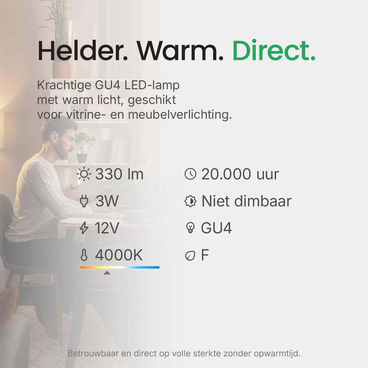 LED Line LED Insteeklamp MR16 GU4 Helder - 3W 260lm 4000K - Neutraalwit - Vervangt 27W - 12V - 5 stuks-4