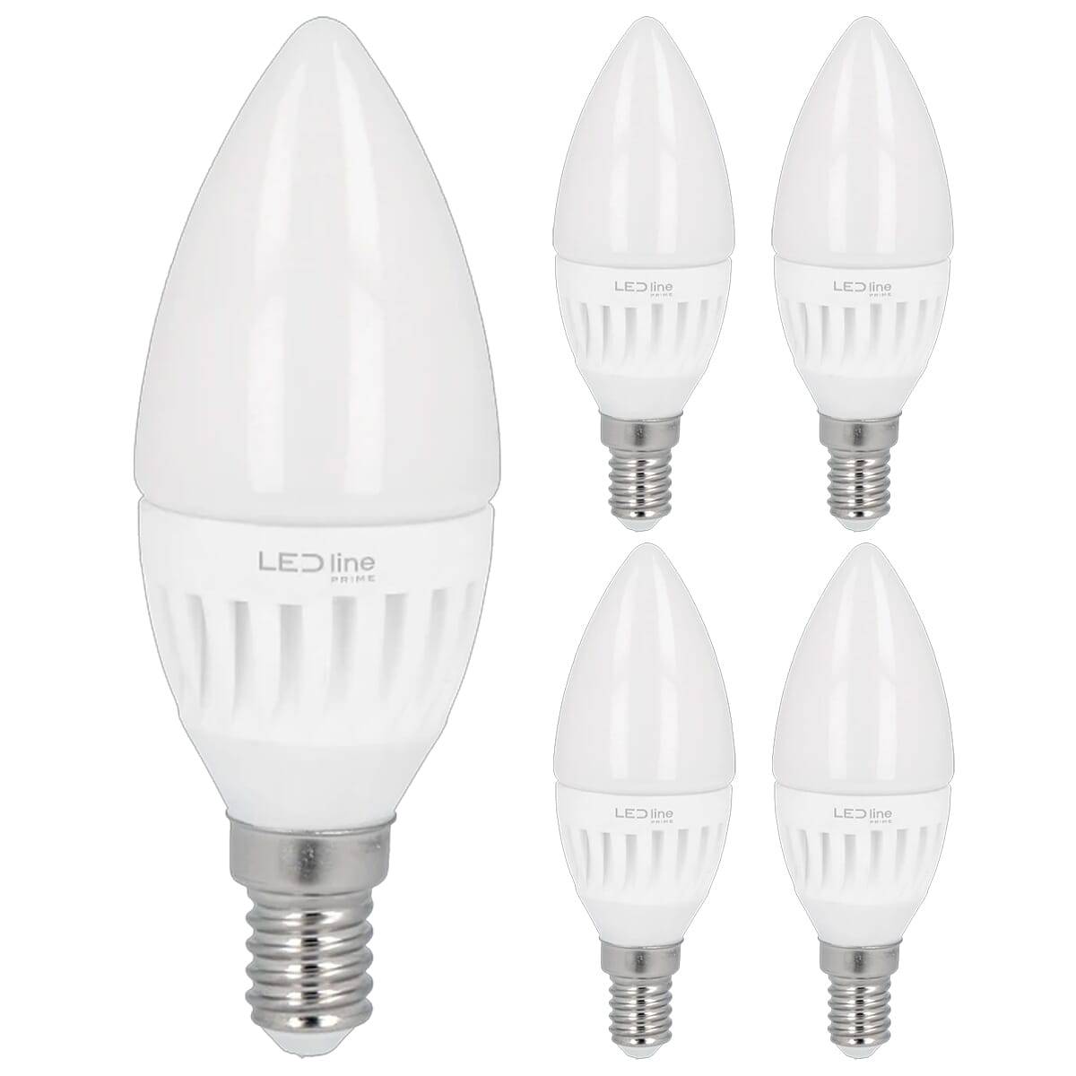 LED Line LED Kaarslamp C35 E14 Mat - 5W 700lm 2700K - Warmwit - Vervangt 35W - 5 stuks-0