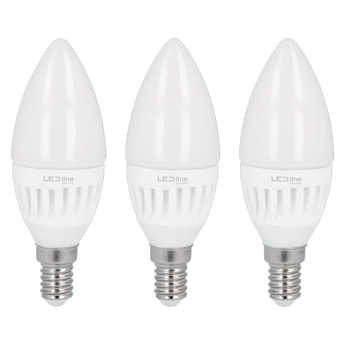 LED Line LED Kaarslamp C35 E14 Mat - 5W 700lm 2700K - Warmwit - Vervangt 35W - 3 stuks-0