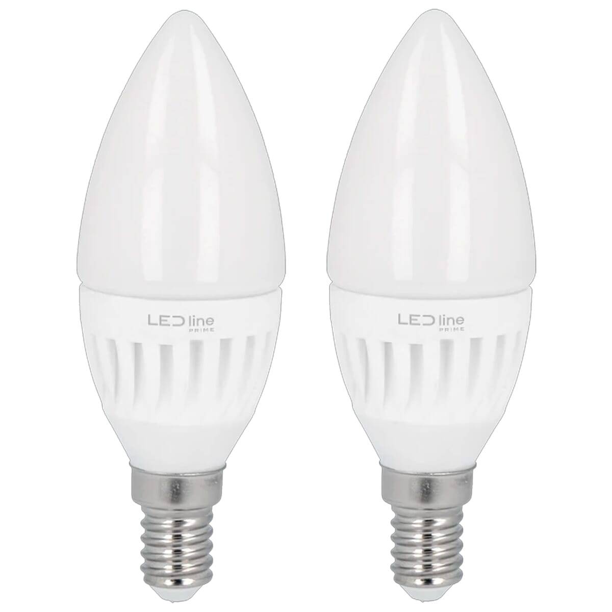 LED Line LED Kaarslamp C35 E14 Mat - 5W 700lm 2700K - Warmwit - Vervangt 35W - 2 stuks