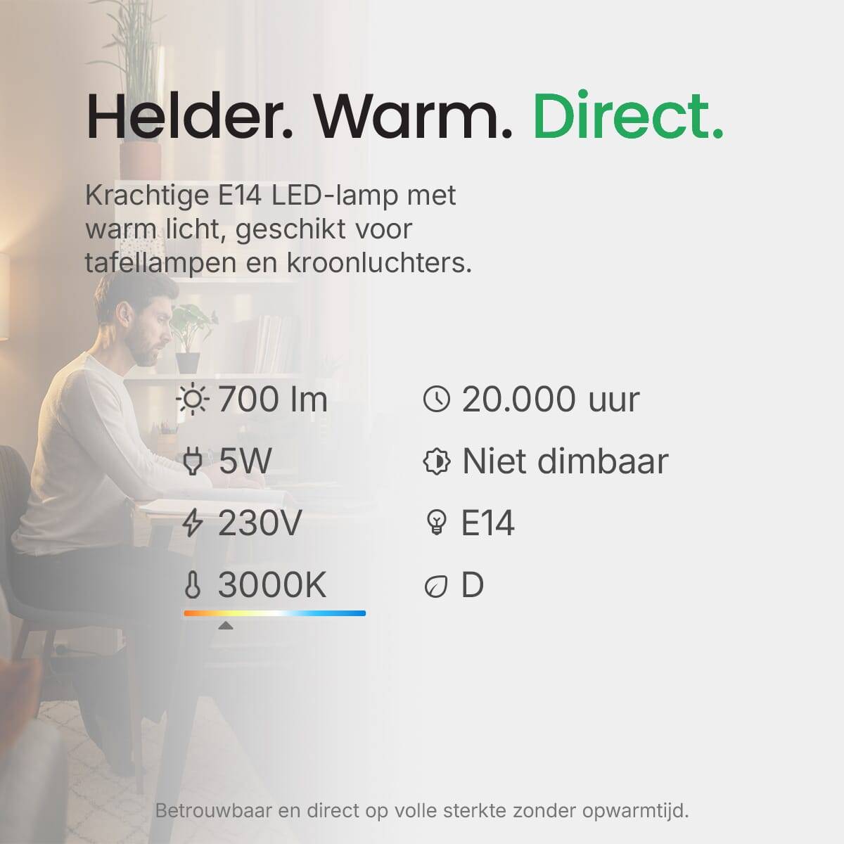 LED Line LED Kaarslamp C35 E14 Mat - 5W 700lm 3000K - Warmwit - Vervangt 35W - 10 stuks-4