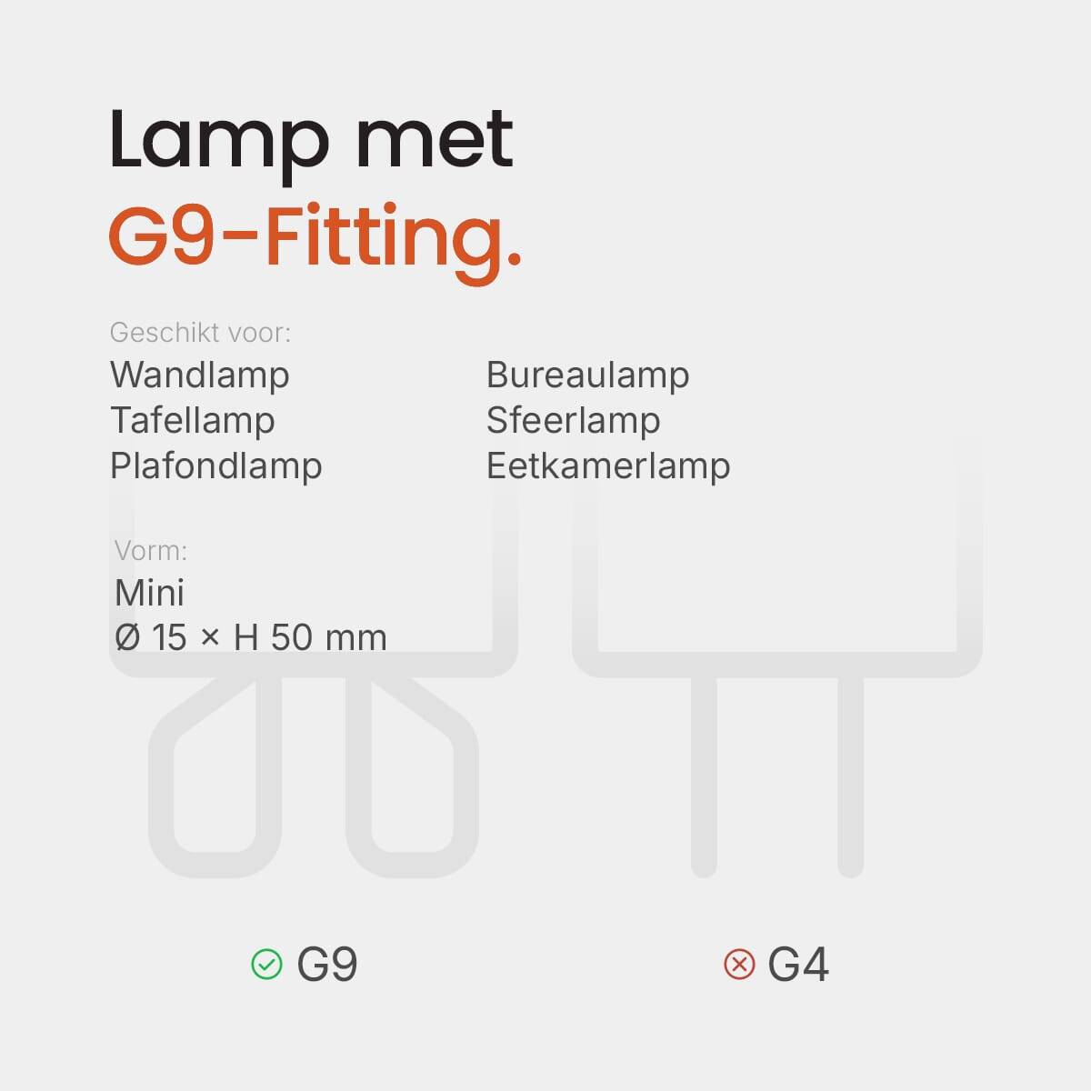Vito Lighting LED Insteeklamp G9 Helder - 4W 456lm 2700K - Extra Warmwit - Vervangt 40W - 2 stuks-4